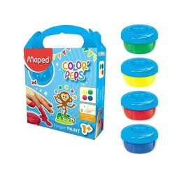4 botes 80g. pintura dedos Maped colores surtidos 4 botes 80g. pintura dedos Maped colores surtidos
